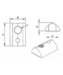 T-slot nuts, fasteners for CNC machines, fastening elements