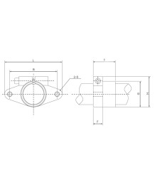 Horizontal shaft support, shaft support, shaft supports