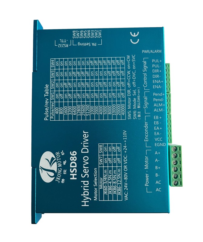 Hybrid SERVO Driver for Stepper Motor - JK-HSD86, Servo Driver for Stepper Motor