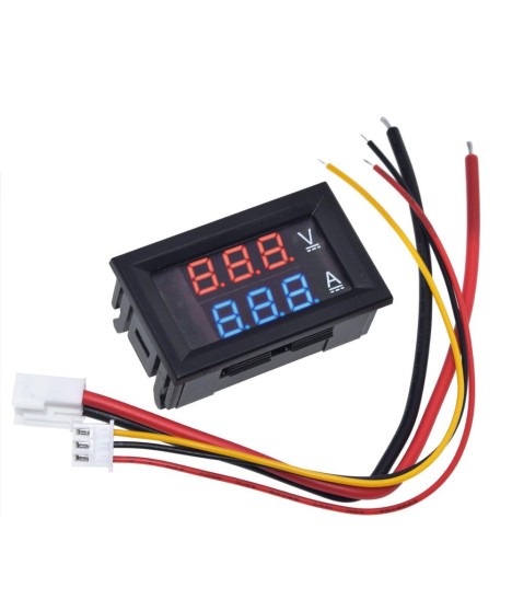 Digital Voltmeter and Ammeter for DC Voltage 100V/10A - EXDC10