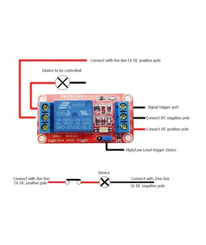 1-Channel Relay Module – High Level