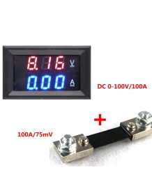 Digital Voltmeter and Ammeter for DC Voltage 100V/100A - EXDC100