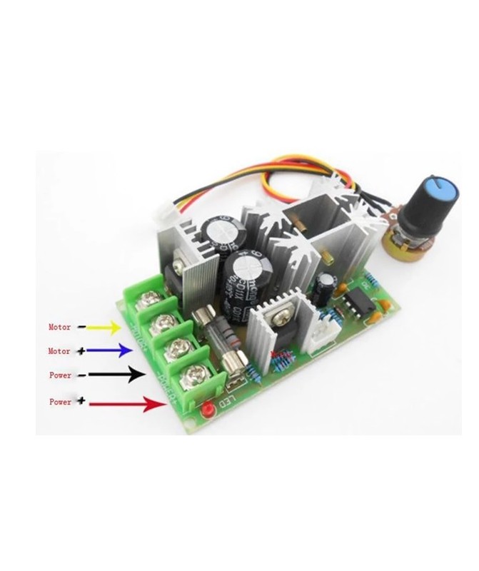 Pulse Width Modulation Controller for DC Brushed Motor 10-60V, 20A
