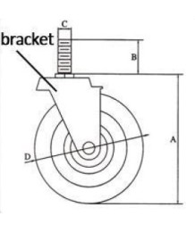 Caster wheels without brake - EX717879