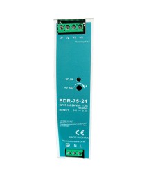 DIN Rail Switching Power Supply EDR-75-24, 75W, 24V, 3.2A