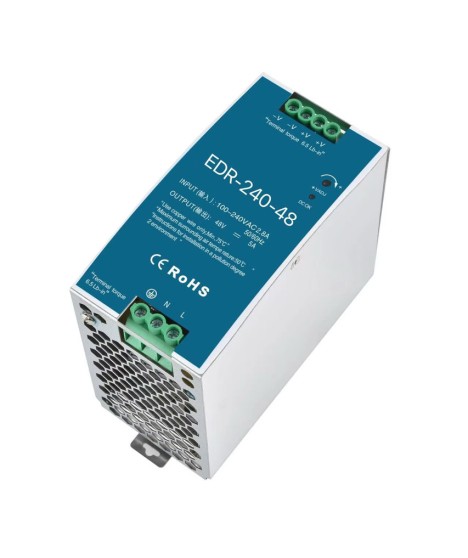 DIN Rail Switching Power Supply EDR-240-48, 240W, 48V, 5A