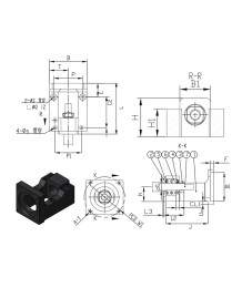 Integrated Mount for Nema 23 Motor and Ø12 Ball Screw - HM10-57
