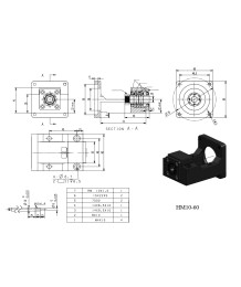 Integrated Mount for NEMA 24 Motor and Ø12 Ball Screw - HM10-60