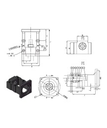 HM20-110, motor mount, NEMA 42 mount, ball screw bracket,C5 screw seat