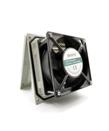 Индустриален панелен вентилатор с филтър и AC осев вентилатор DS 12038ABHL – 220VAC, 22W. За електрически табла и шкафове, IP54