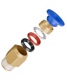 SPC One-Touch Pneumatic Quick Fitting – Straight with External Thread