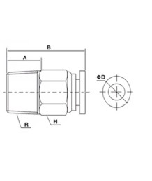 SPC One-Touch Pneumatic Quick Fitting – Straight with External Thread
