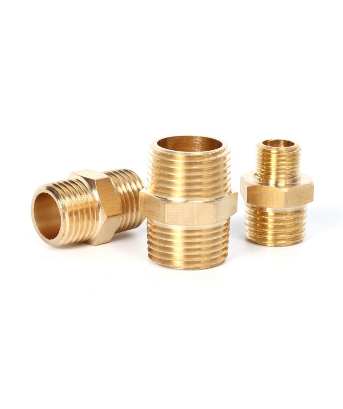BW Pneumatic Fitting Double External Thread – Brass Connector