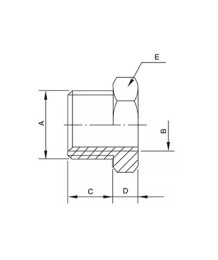 Pneumatic Fitting BB External Thread – Brass Hex Connector