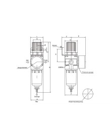 Filter-Regulator SAW2000-02A – Pneumatic FR Unit 1/4″