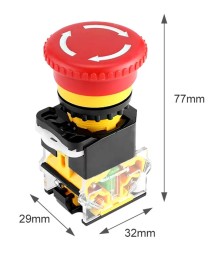 Emergency Stop Button 22mm LA38-11ZS – 1NO/1NC