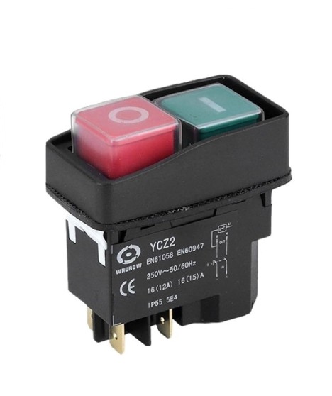 Електромагнитен бутон YCZ2-M – ON/OFF ключ със задържане 220V