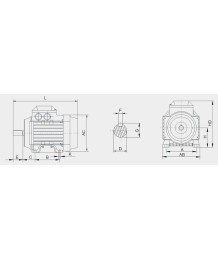 Трифазен асинхронен електродвигател YS7112-71B14 – 0.37kW, 2800 об/мин, B14 Фланец
